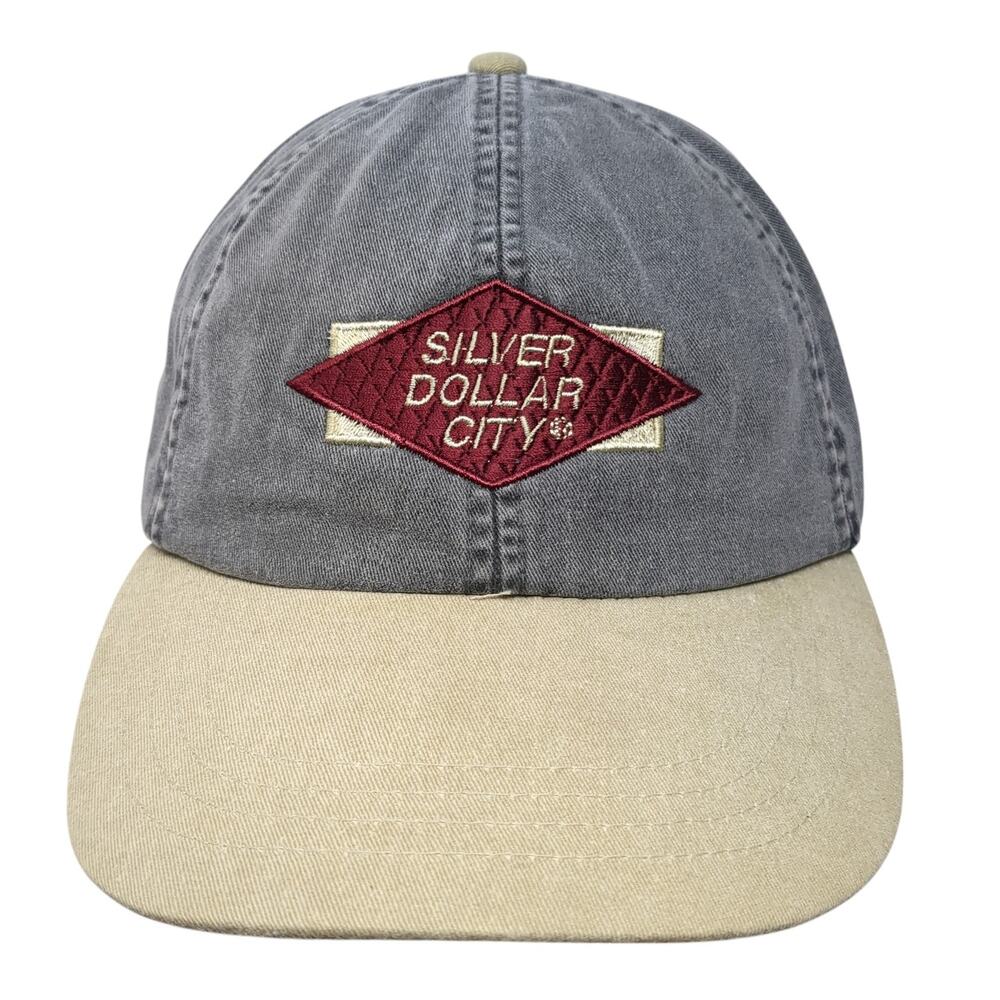 Silver Dollar City Baseball Cap Gray One Size Adjustable Embroidered Cotton